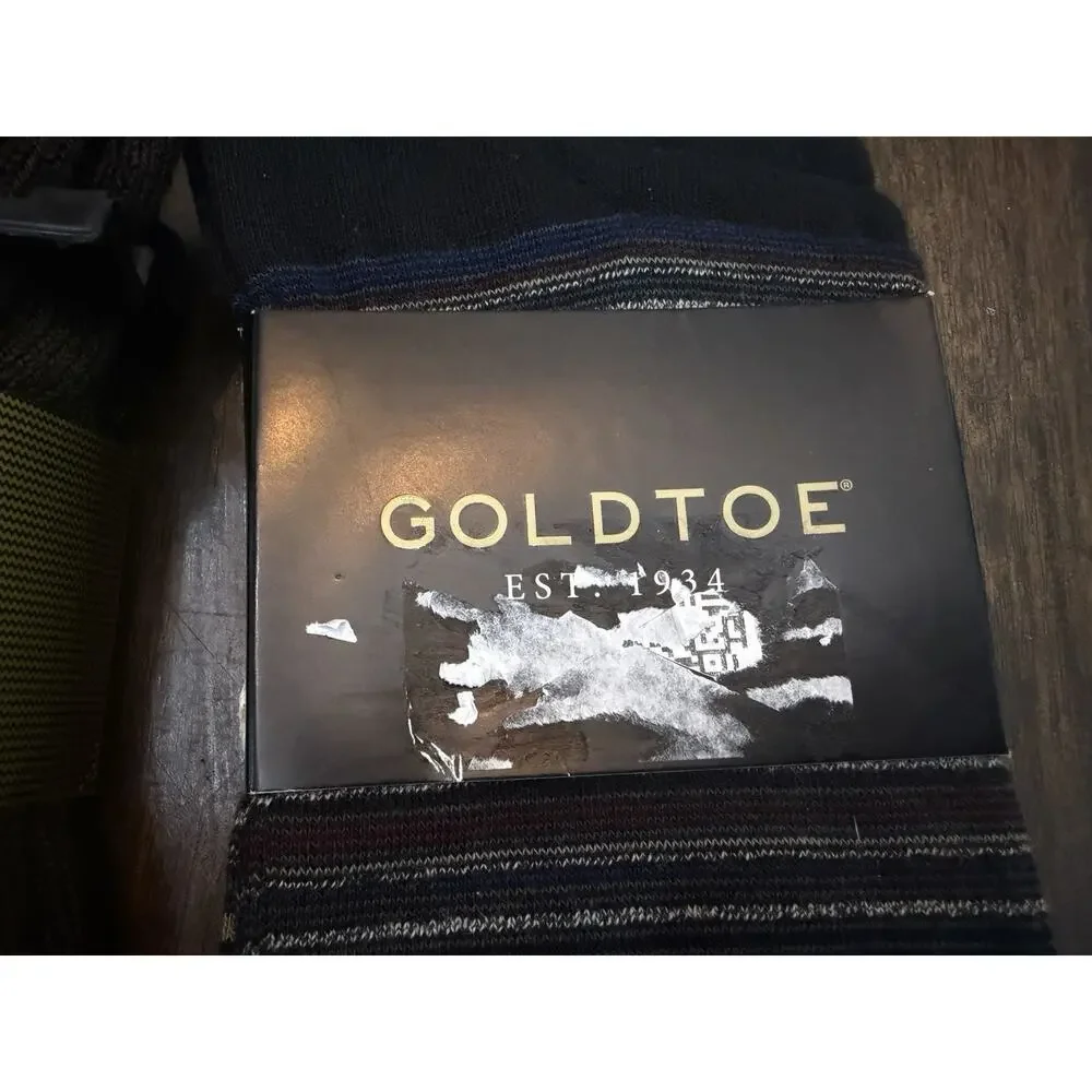 X-14 New 9 pairs of men's fashion GoldToe dress socks Size 10-13 & 12-16